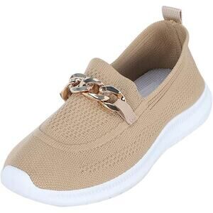 Sneakers Trendy Mesh Loafers Breathable Slip on Shoes Brown Size 6.5US / 37CN